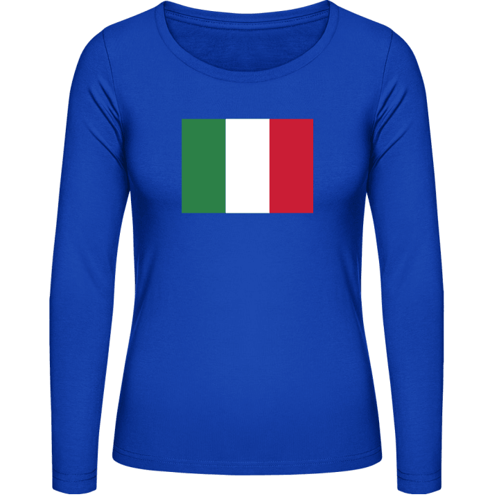 Italy Flag Langermet skjorte for kvinner contain pic