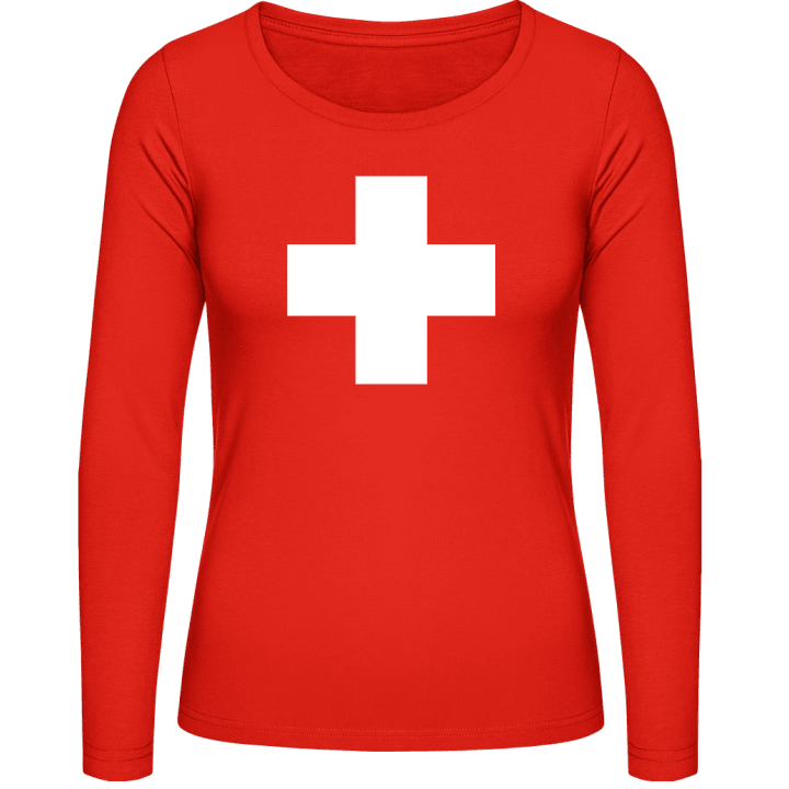 Schweizer Kreuz Frauen Langarmshirt contain pic