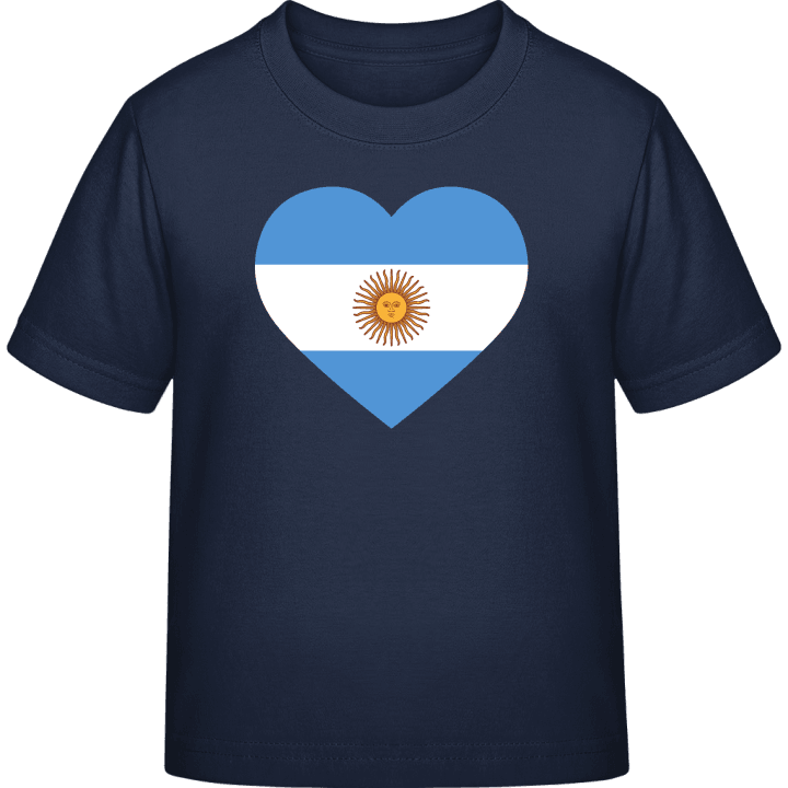 Argentina Heart Flag T-shirt för barn contain pic