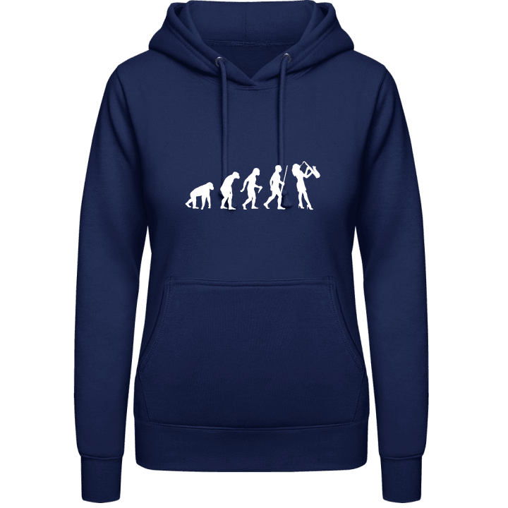 Female Saxophon Player Evolution Women Hoodie contain pic