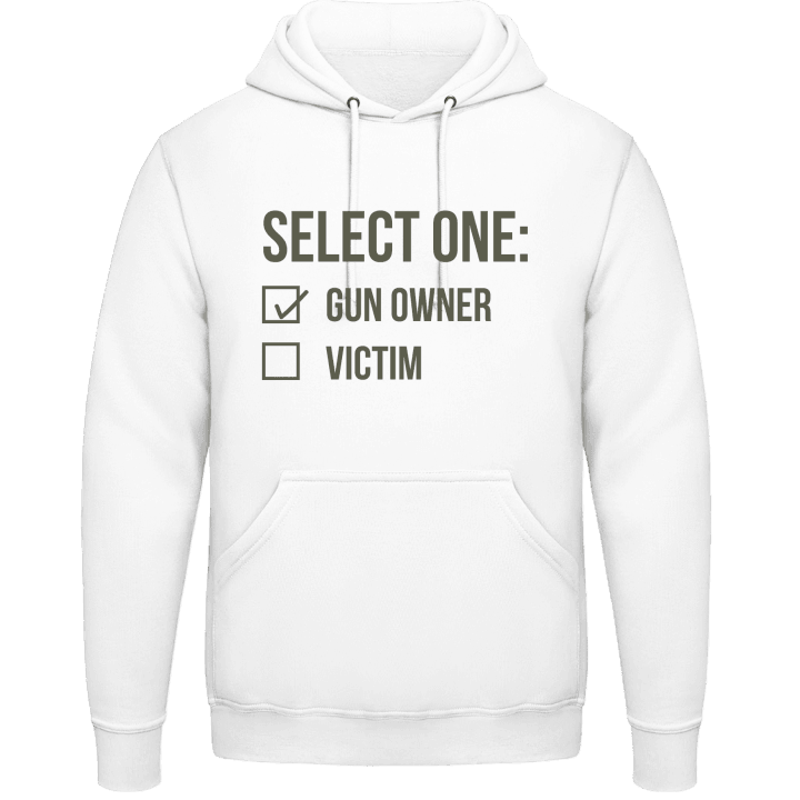 Select One: Gun Owner or Victim Felpa con cappuccio contain pic