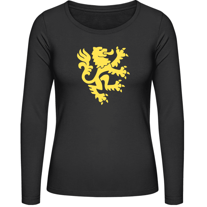 Rampant Lion Coat of Arms Langermet skjorte for kvinner contain pic