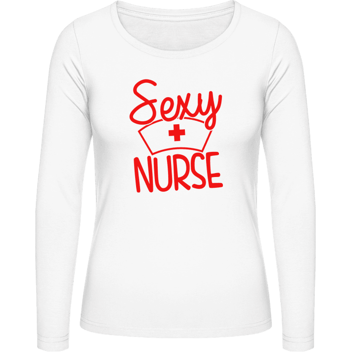 Sexy Nurse Logo Kvinnor långärmad skjorta contain pic