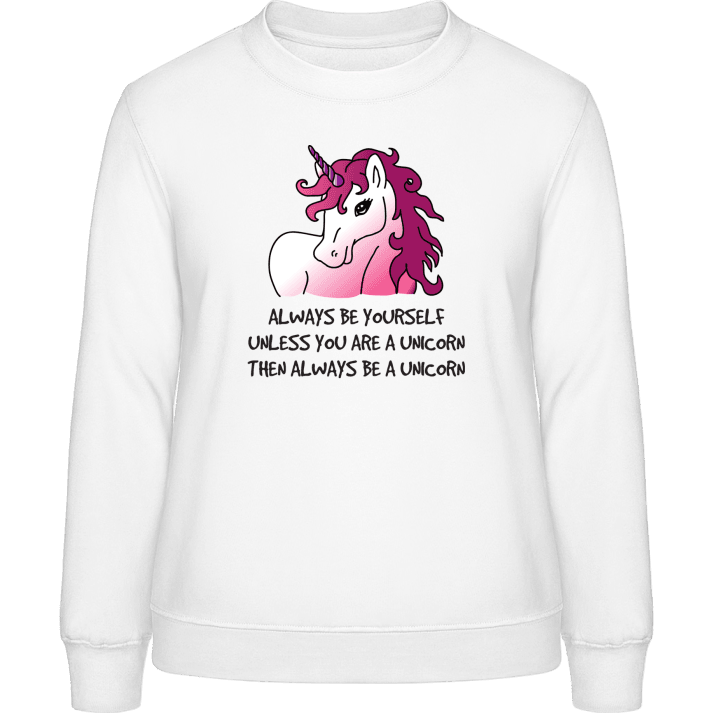 Always Be Yourself Unicorn Genser for kvinner contain pic