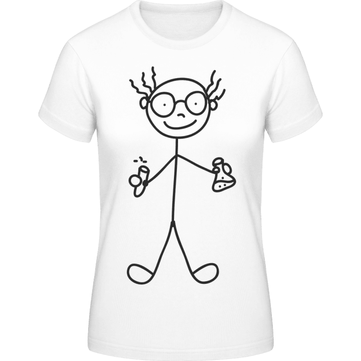 Funny Chemist Character T-shirt för kvinnor contain pic