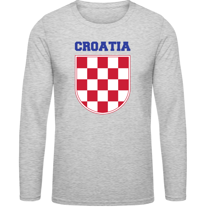 Croatia Flag Shield Shirt met lange mouwen contain pic