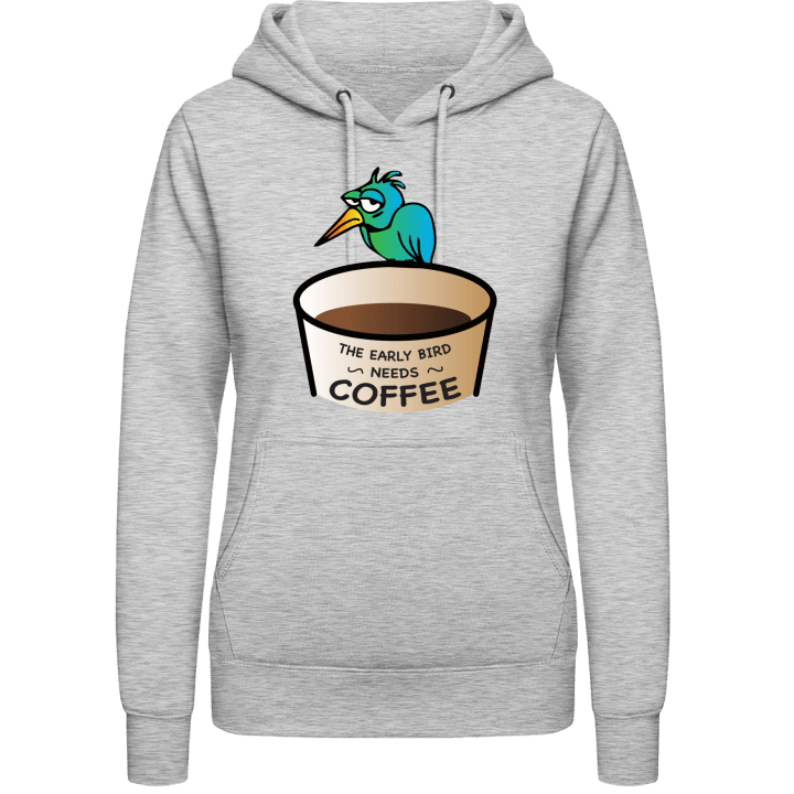 The Early Bird Needs Coffee Felpa con cappuccio da donna 0 image