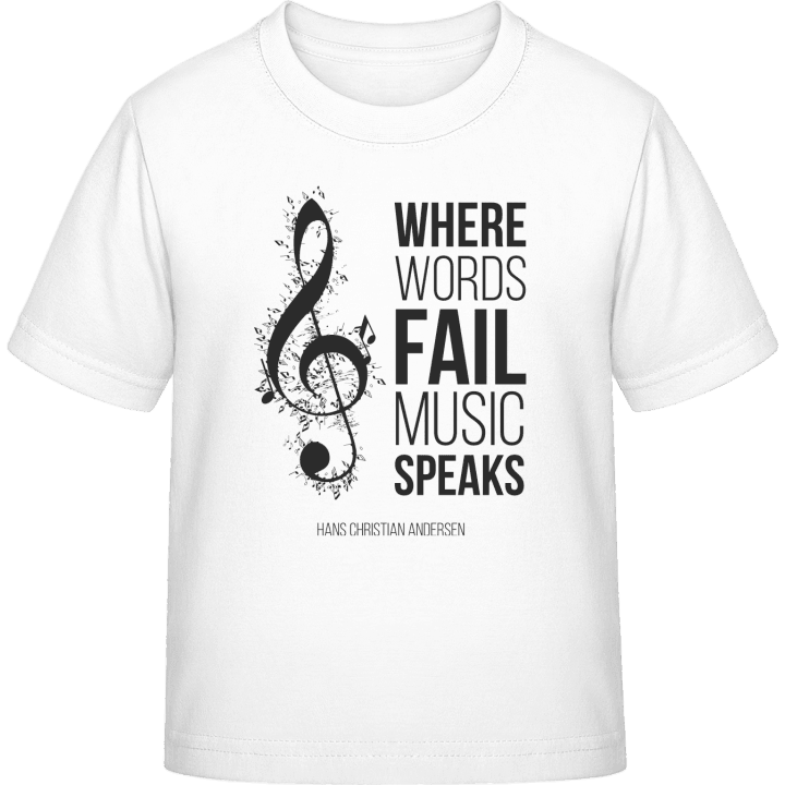 Where Words Fail Music Speaks T-shirt för barn contain pic
