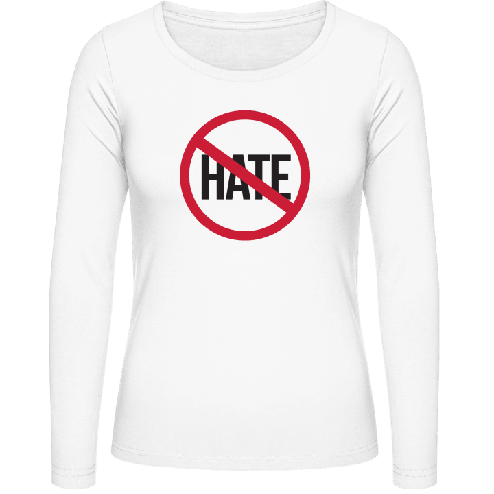 No Hate Kvinnor långärmad skjorta contain pic