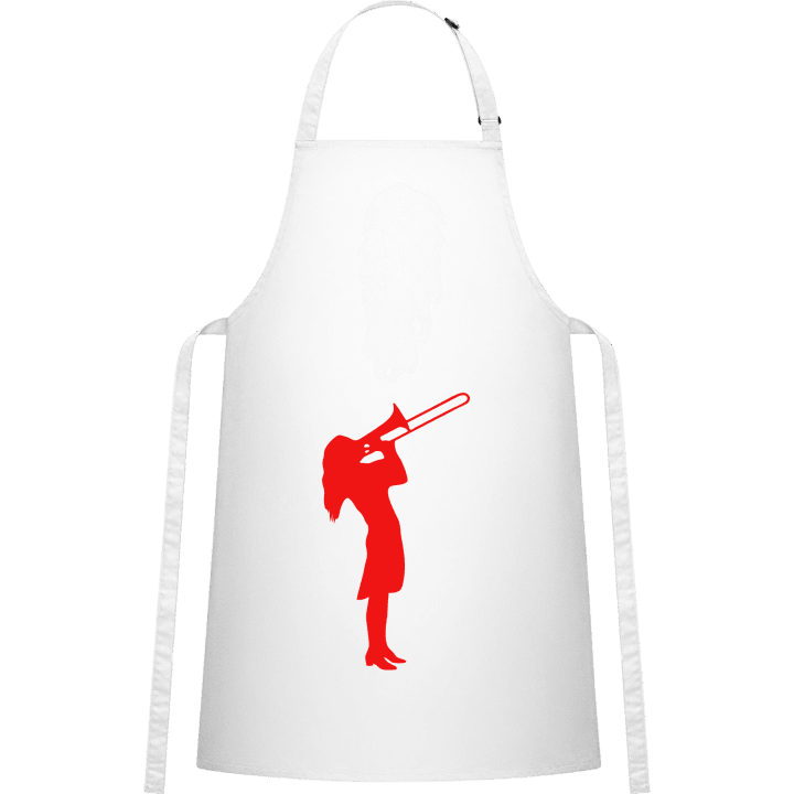 Female Trombonist Silhouette Förkläde för matlagning contain pic