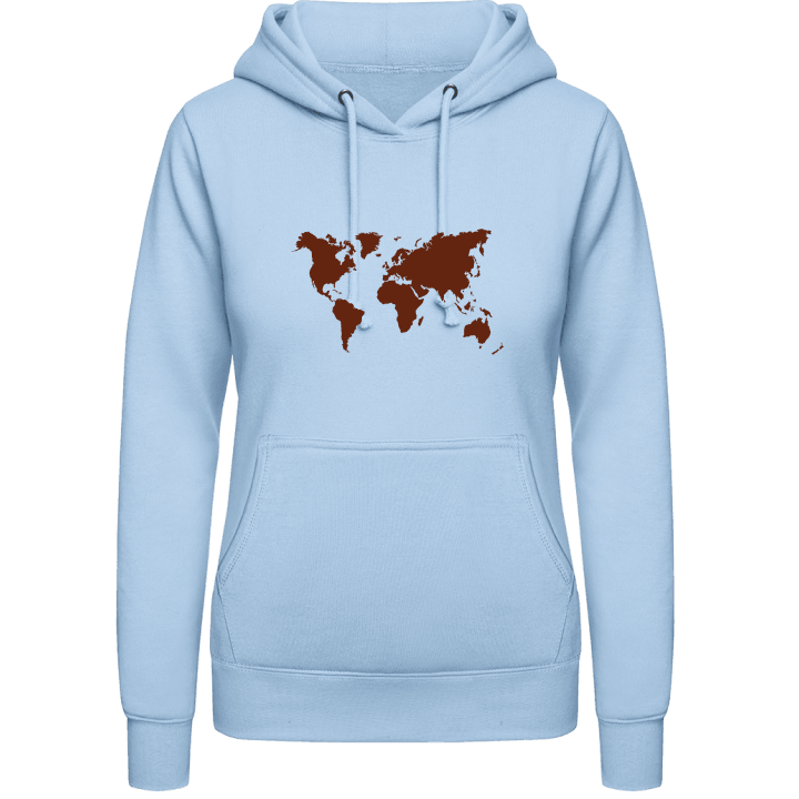 carte du monde world map Sweat à capuche pour femme contain pic