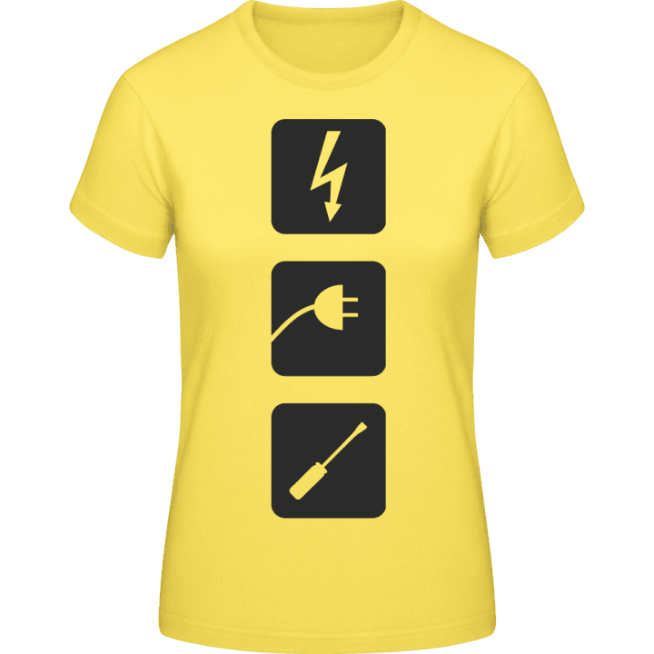Electrician Icons T-shirt för kvinnor contain pic