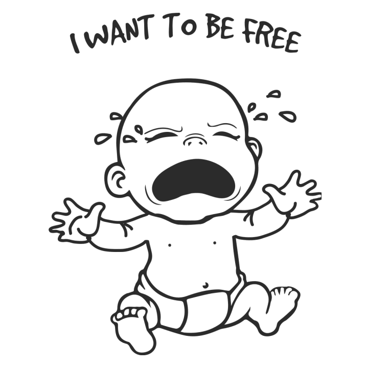 I Want To Be Free Baby Outline Hoodie för kvinnor 0 image