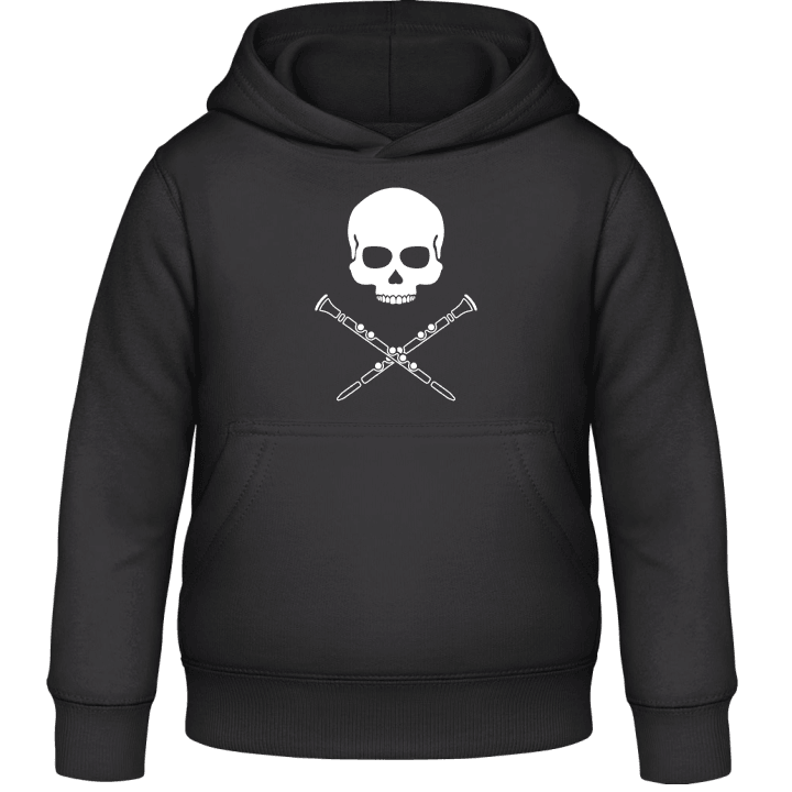 Clarinetist Skull Crossed Clarinets Kids Hoodie contain pic