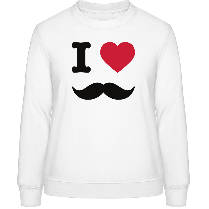 I love Mustache Sweat-shirt pour femme contain pic