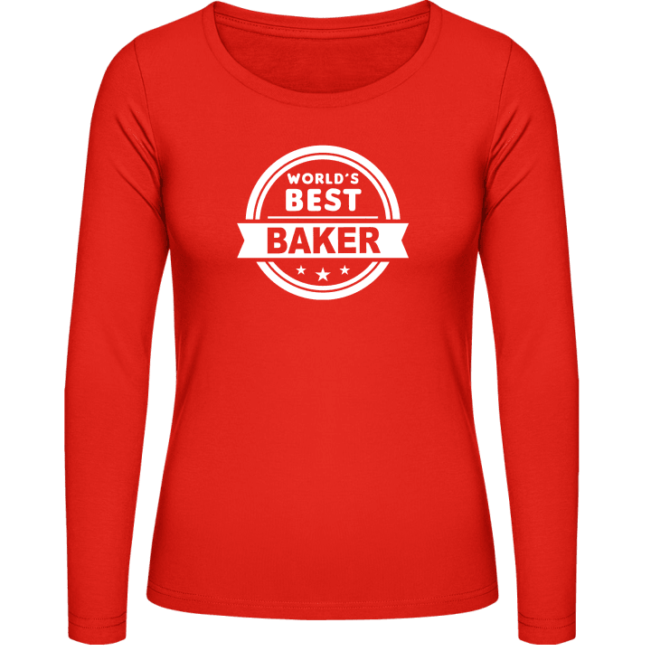 World's Best Baker Camisa de manga larga para mujer contain pic