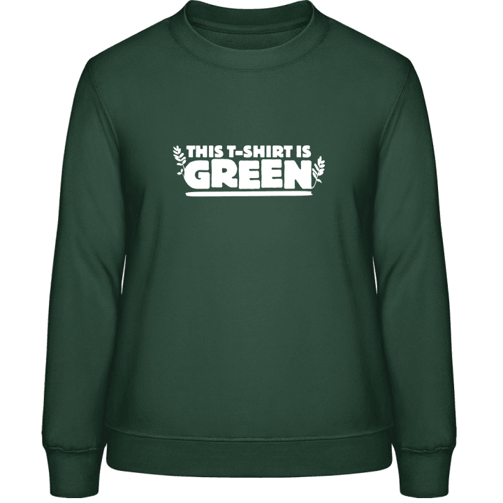 Green T-Shirt Vrouwen Sweatshirt contain pic