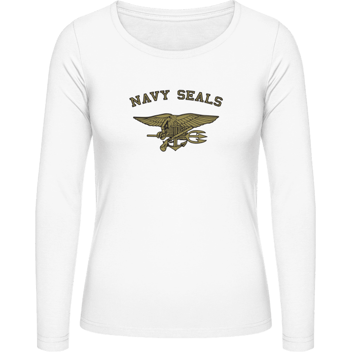 Navy Seals Coat of Arms Langermet skjorte for kvinner contain pic
