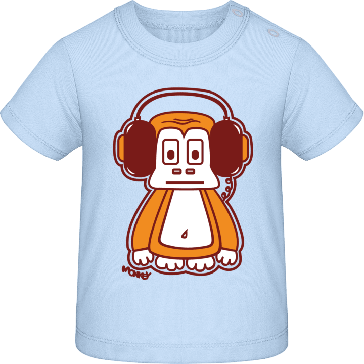Monkey With Headphones Baby T-Shirt 0 image
