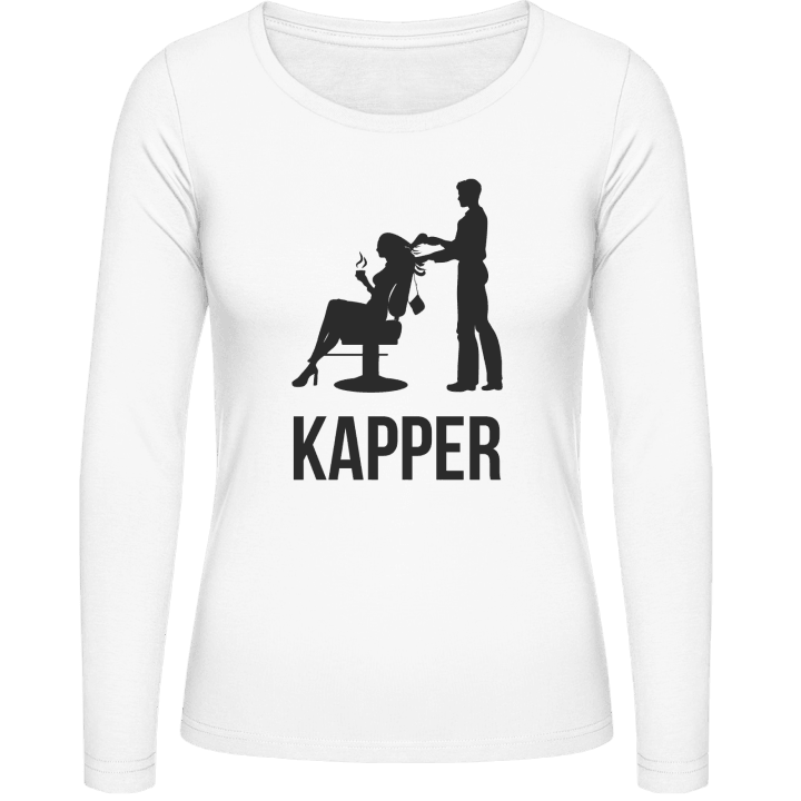 Kapper Logo Langermet skjorte for kvinner contain pic