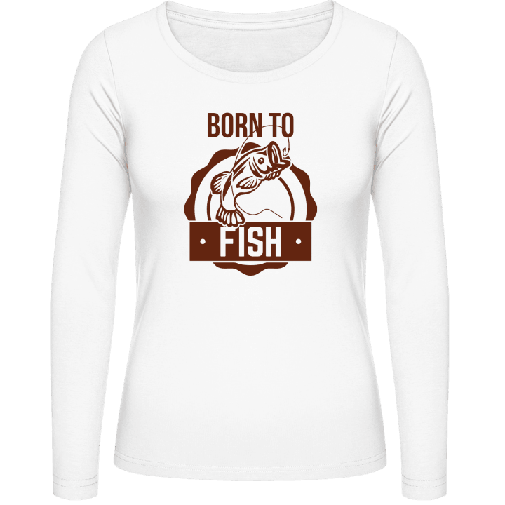 Born To Fish Logo Kvinnor långärmad skjorta 0 image