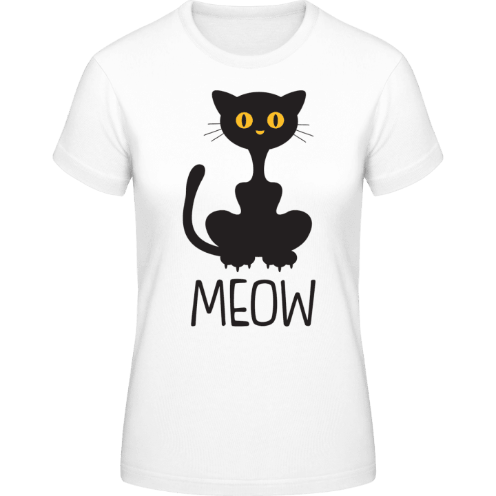 Black Cat Meow T-skjorte for kvinner 0 image