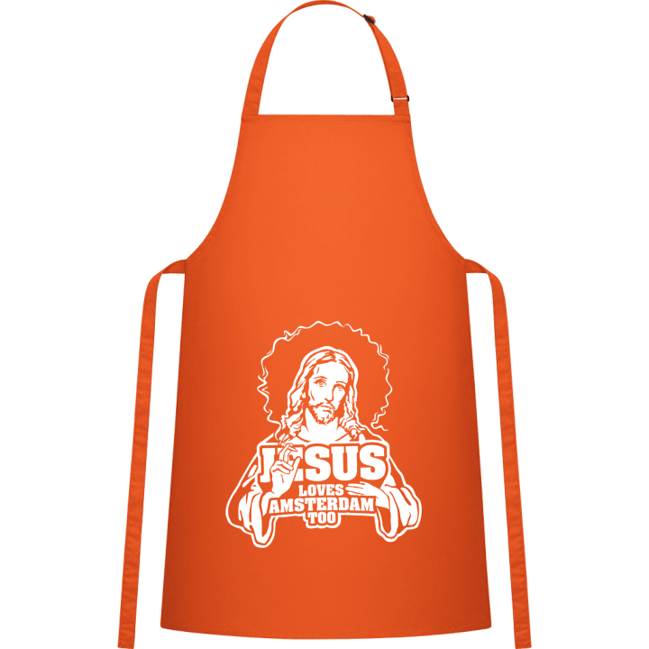 Jesus Loves Amsterdam Too Kitchen Apron contain pic