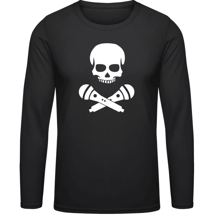 Singer Skull Microphones Shirt met lange mouwen contain pic