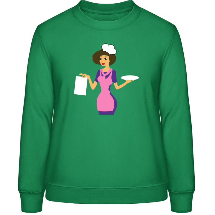 Female Cook Silhouette Vrouwen Sweatshirt contain pic