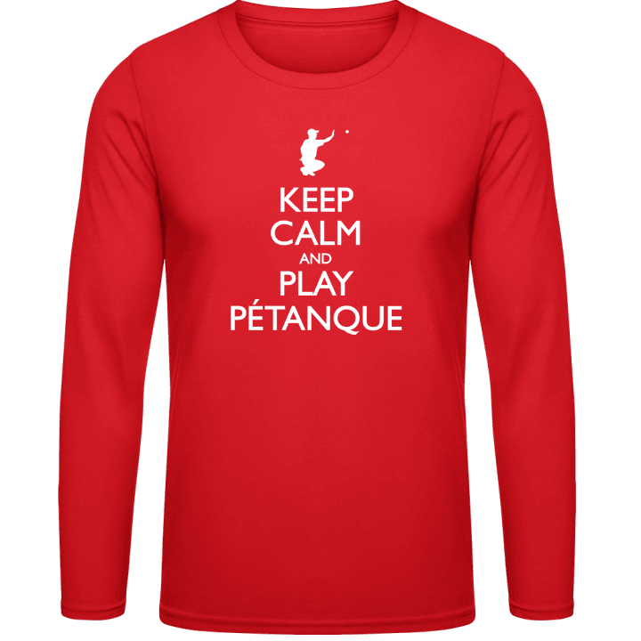 Keep Calm And Play Pétanque Camicia a maniche lunghe contain pic