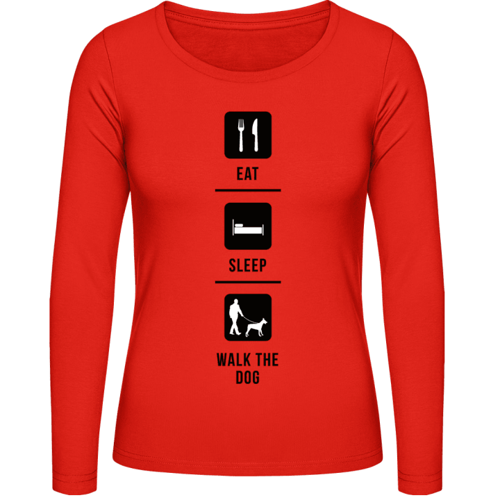 Eat Sleep Walk The Dog Camisa de manga larga para mujer 0 image
