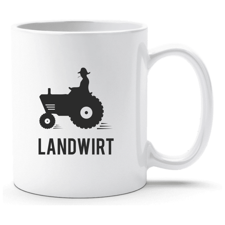 Landwirt mit Traktor Cup contain pic