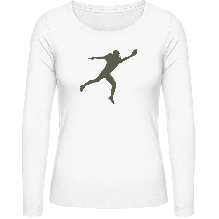 Rugby Player Camisa de manga larga para mujer contain pic