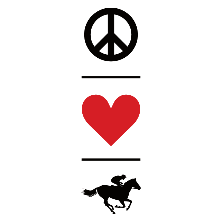 Peace Love Horse Racing T-skjorte 0 image