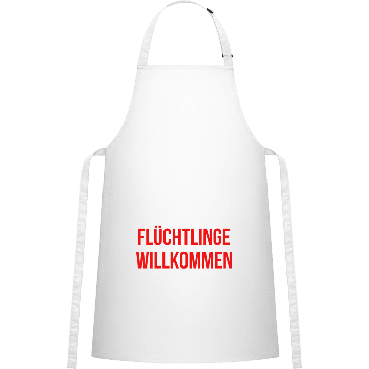 Flüchtlinge willkommen Slogan Tablier de cuisine contain pic