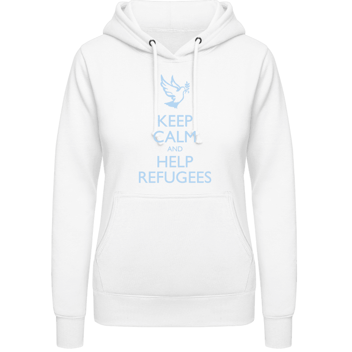 Keep Calm And Help Refugees Felpa con cappuccio da donna contain pic