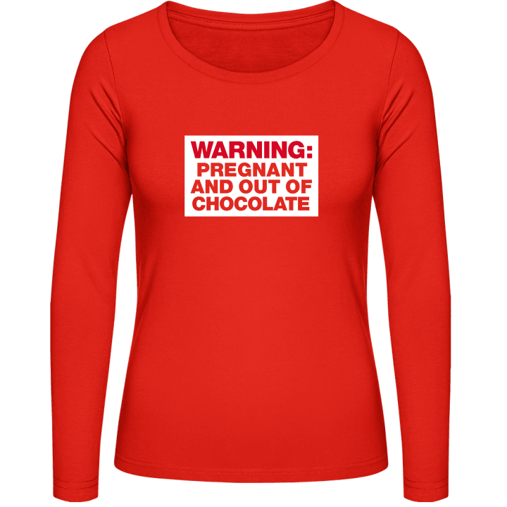 Warning: Pregnant And Out Of Ch Vrouwen Lange Mouw Shirt 0 image