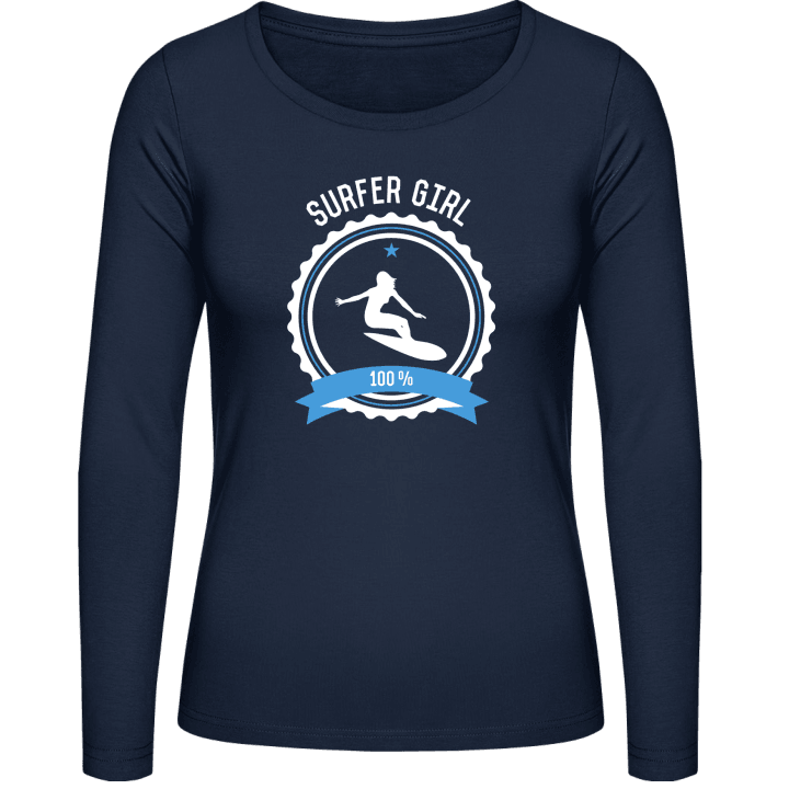 Surfer Girl 100 Percent Vrouwen Lange Mouw Shirt contain pic
