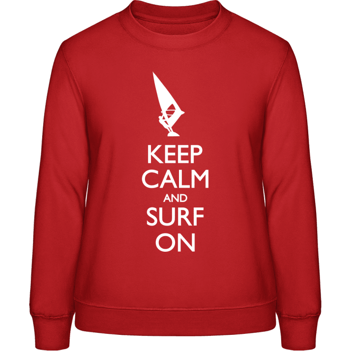Keep Calm and Surf on Frauen Sweatshirt contain pic