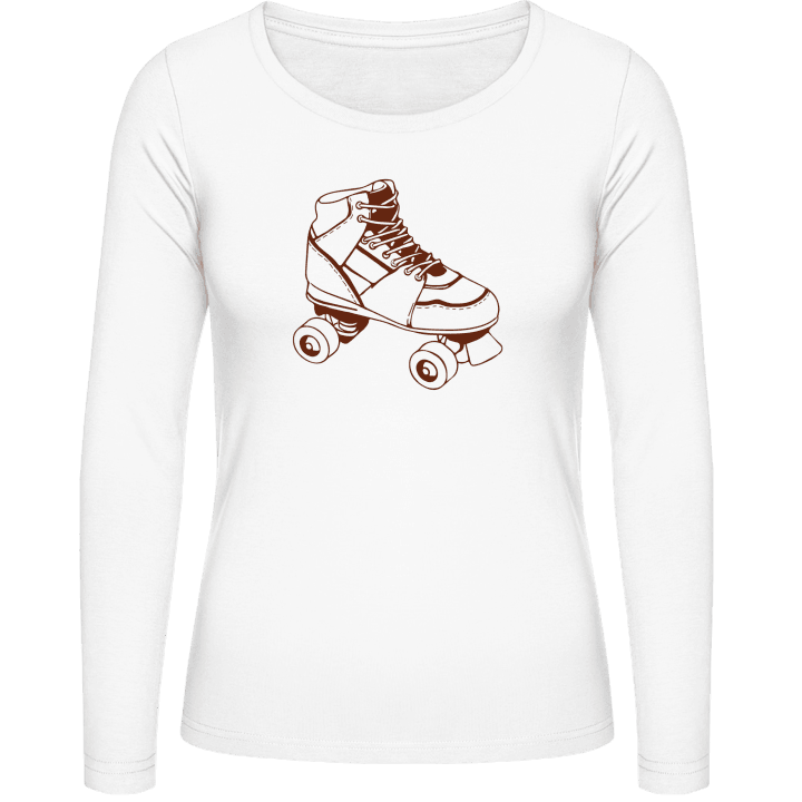 Skates Outline Langermet skjorte for kvinner contain pic