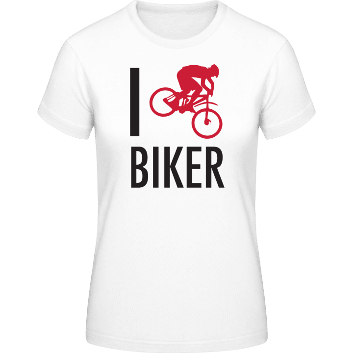 I Love Mountain Biker T-shirt för kvinnor 0 image
