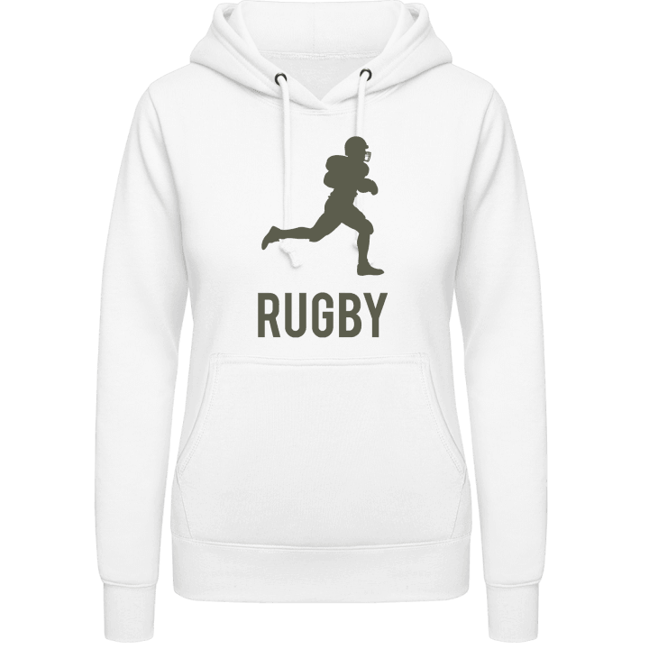 Rugby Silhouette Sudadera con capucha para mujer contain pic