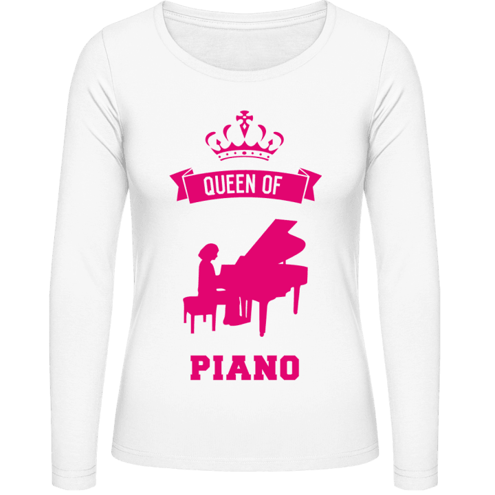 Queen Of Piano T-shirt à manches longues pour femmes contain pic