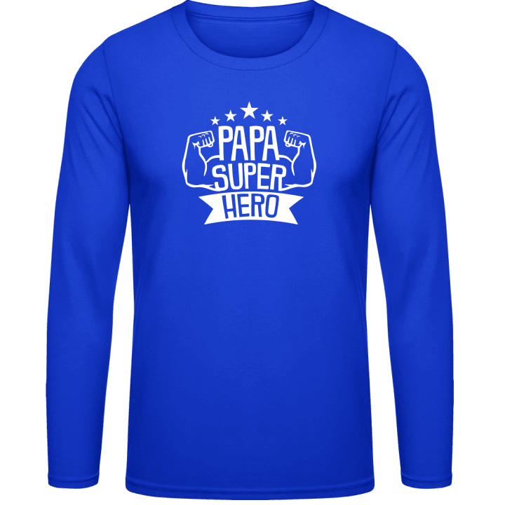 Papa Super Hero Long Sleeve Shirt contain pic