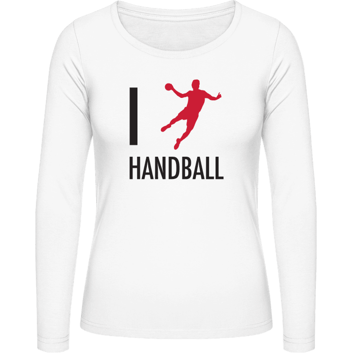 I Love Handball Langermet skjorte for kvinner contain pic