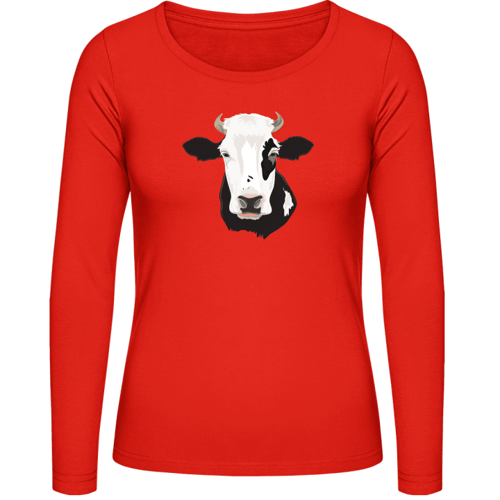 Cow Head Realistic Women long Sleeve Shirt 0 image