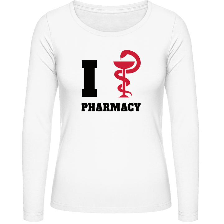 I Love Pharmacy Langermet skjorte for kvinner contain pic