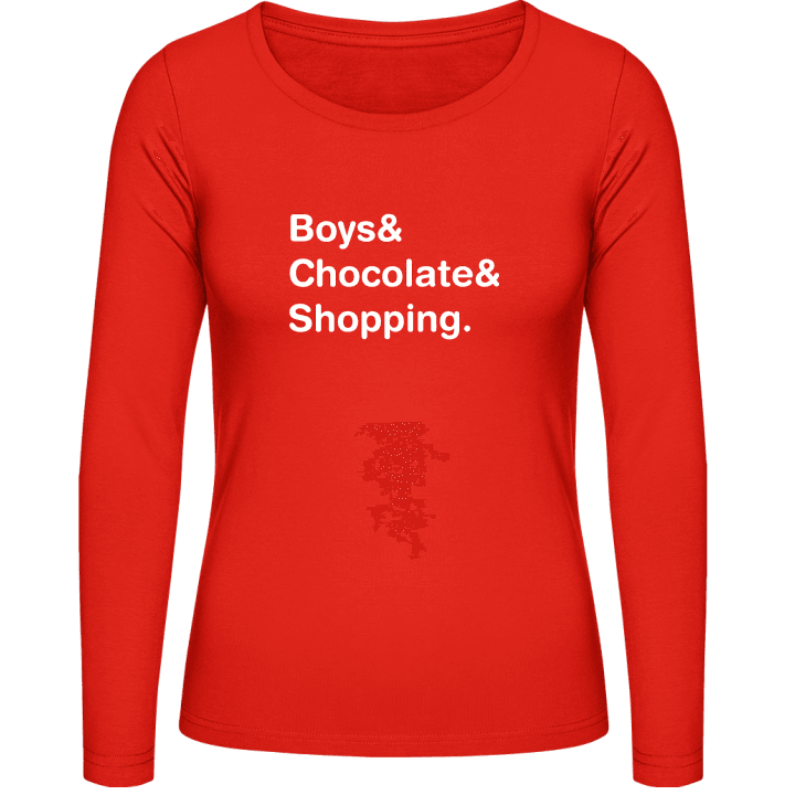 Boys Chocolate Shopping Camicia donna a maniche lunghe contain pic
