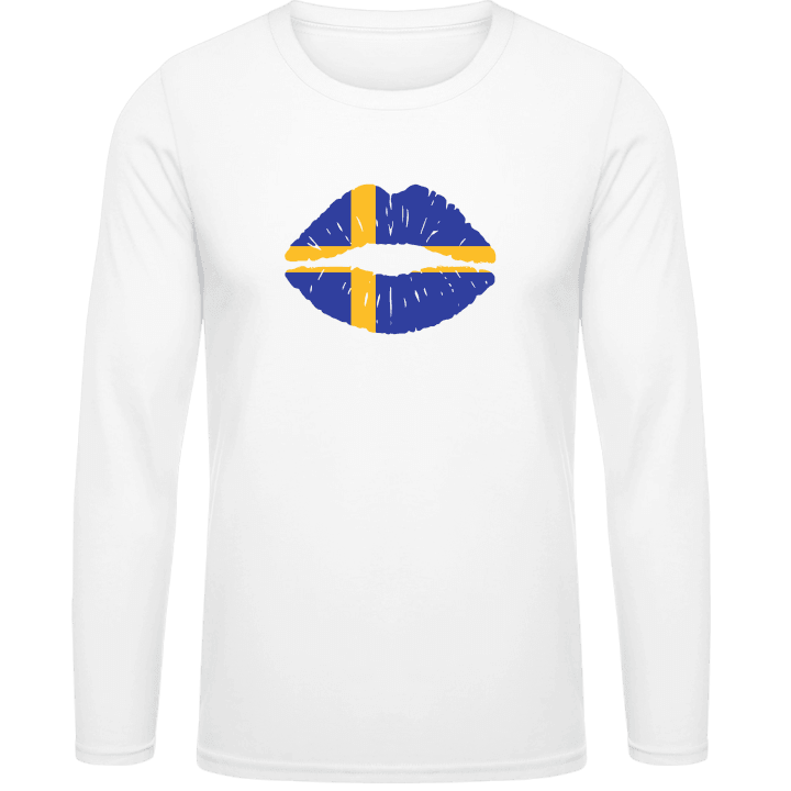 Swedish Kiss Flag T-shirt à manches longues contain pic
