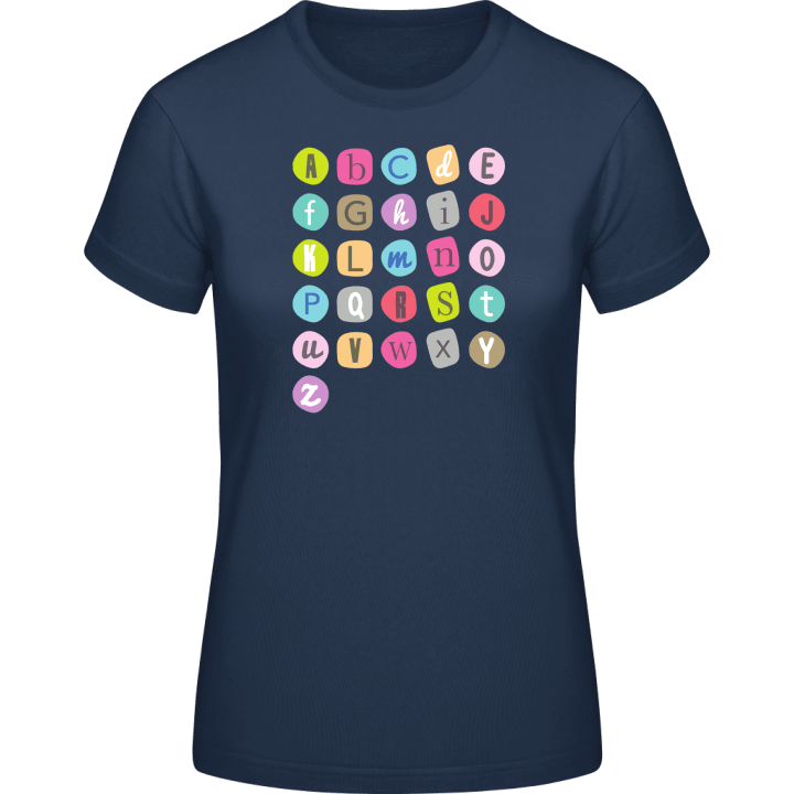 Colored Alphabet T-skjorte for kvinner 0 image